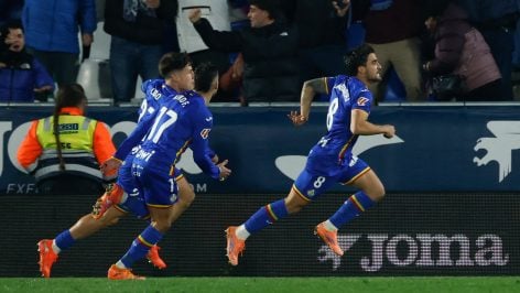 El gol del Getafe al Elche. (EFE)