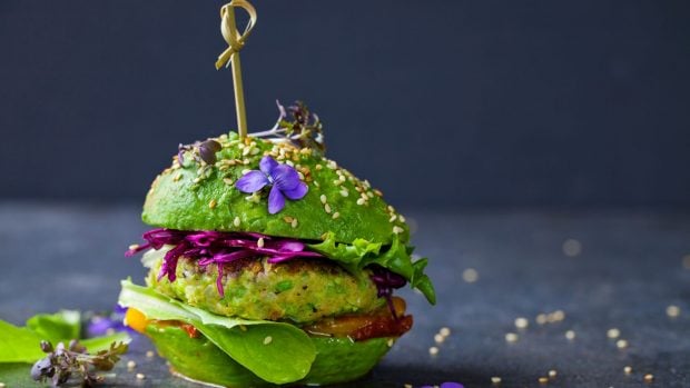 productos veganos: hamburguesa