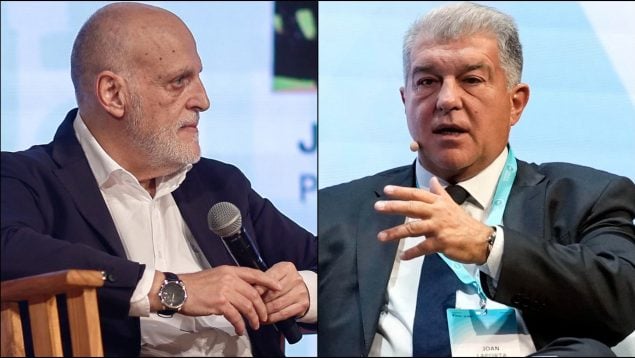 Javier Tebas y Joan Laporta. (Europa Press)
