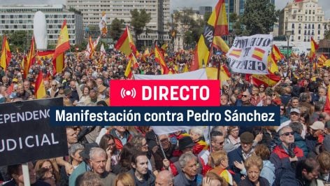Manifestación contra Pedro Sánchez, en directo