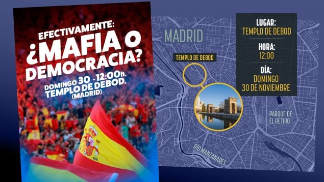 Manifestación PP, Manifestación Templo Debod