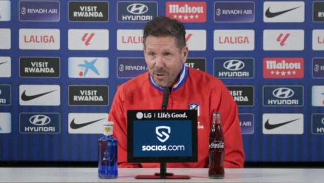 Simeone en rueda de prensa. (ATM)