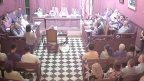 Imagen del salón de plenos del Ayuntamiento de Llucmajor en Mallorca.