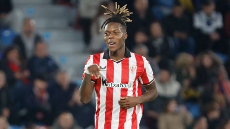 Nico Williams con el Athletic. (EFE)