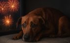 Perro, fuegos artificiales, mascota