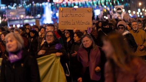 Imagen de una concentración contra la violencia de género.