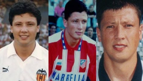 Imágenes del mítico Penev durante su estancia en Valencia, Atlético de Madrid y Celta de Vigo.