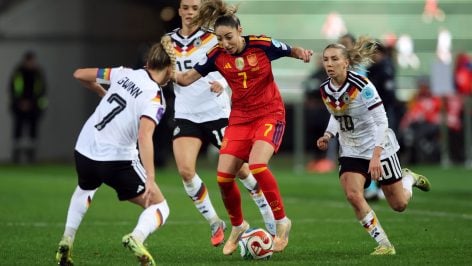 Olga Carmona, en el Alemania – España. (Getty)