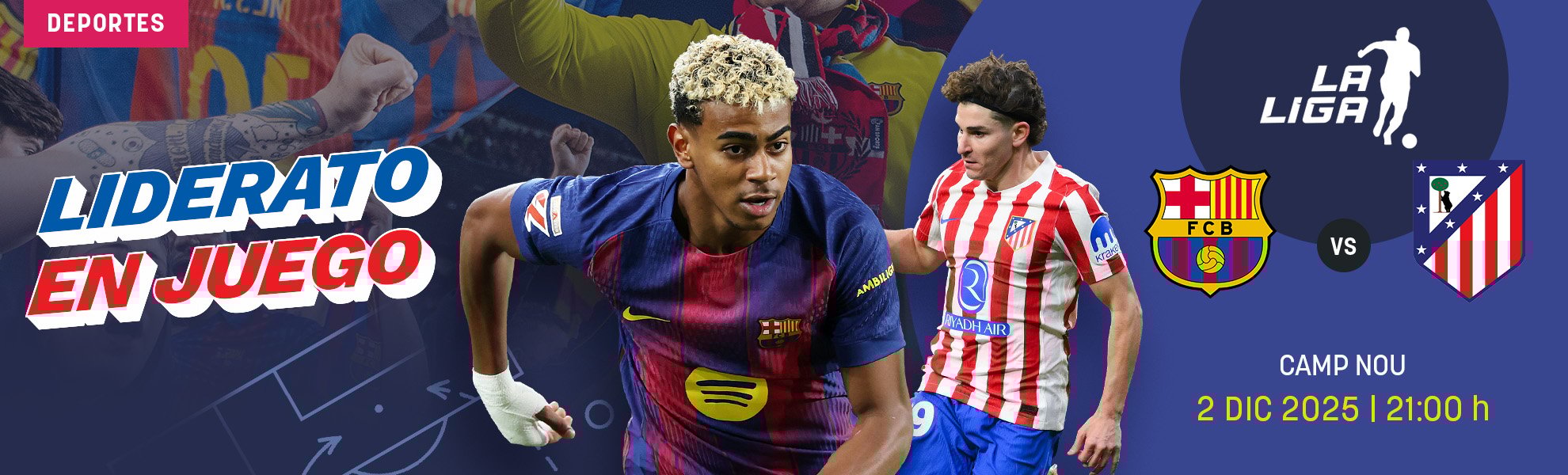 Barcelona-Atlético de Madrid: liderato en juego