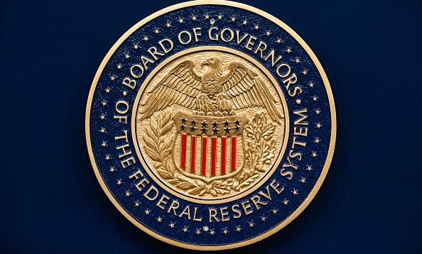 La insignia de la Reserva Federal (Fed). (Getty Images)