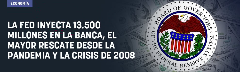 La Fed ha inyectado 108.000 millones a la banca en dos meses, cifra récord desde la burbuja puntocom