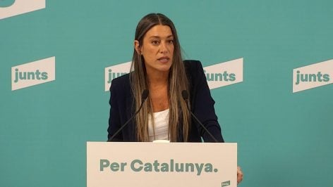 Miriam Nogueras, en rueda de prensa.