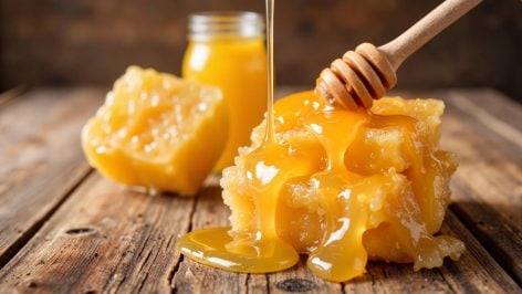 Tarta japonesa de queso con miel.