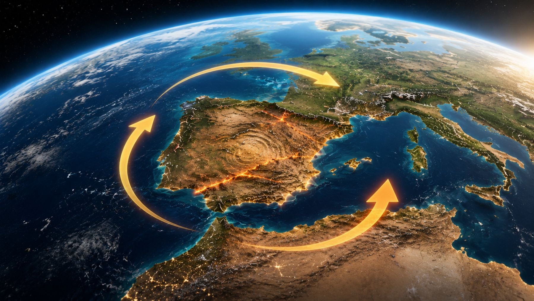 Los geólogos no dan crédito: España gira en sentido contrario que el resto de Europa y es un plan que acabará cerrando el Mediterráneo