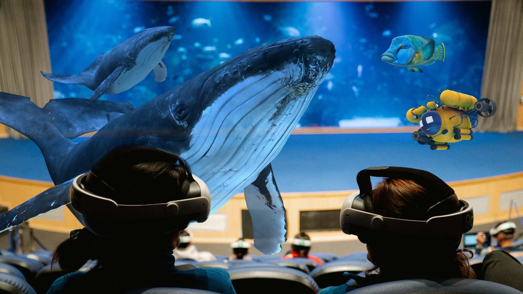 La aventura comienza con la rotura simbólica del gran acuario y está guiada por los personajes Change y Napoleón que acompañan a los asistentes en cada etapa.