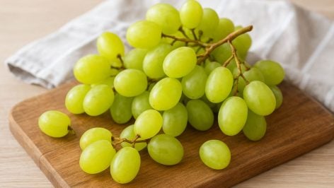 Recreación artística de uvas.