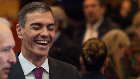 El presidente del Gobierno, Pedro Sánchez, durante un acto.