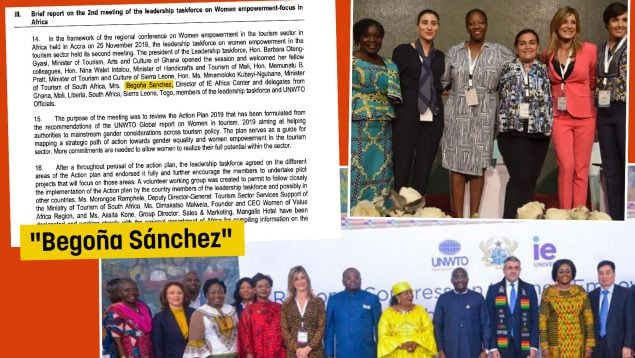 La OMT invitó a «Begoña Sánchez» a la cumbre africana tras regalarle el Gobierno la sede por 75 años