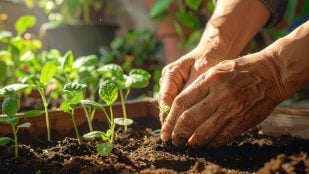 El cuidado de los huertos urbanos contribuye a nuestro bienestar físico y emocional. Generado por IA.