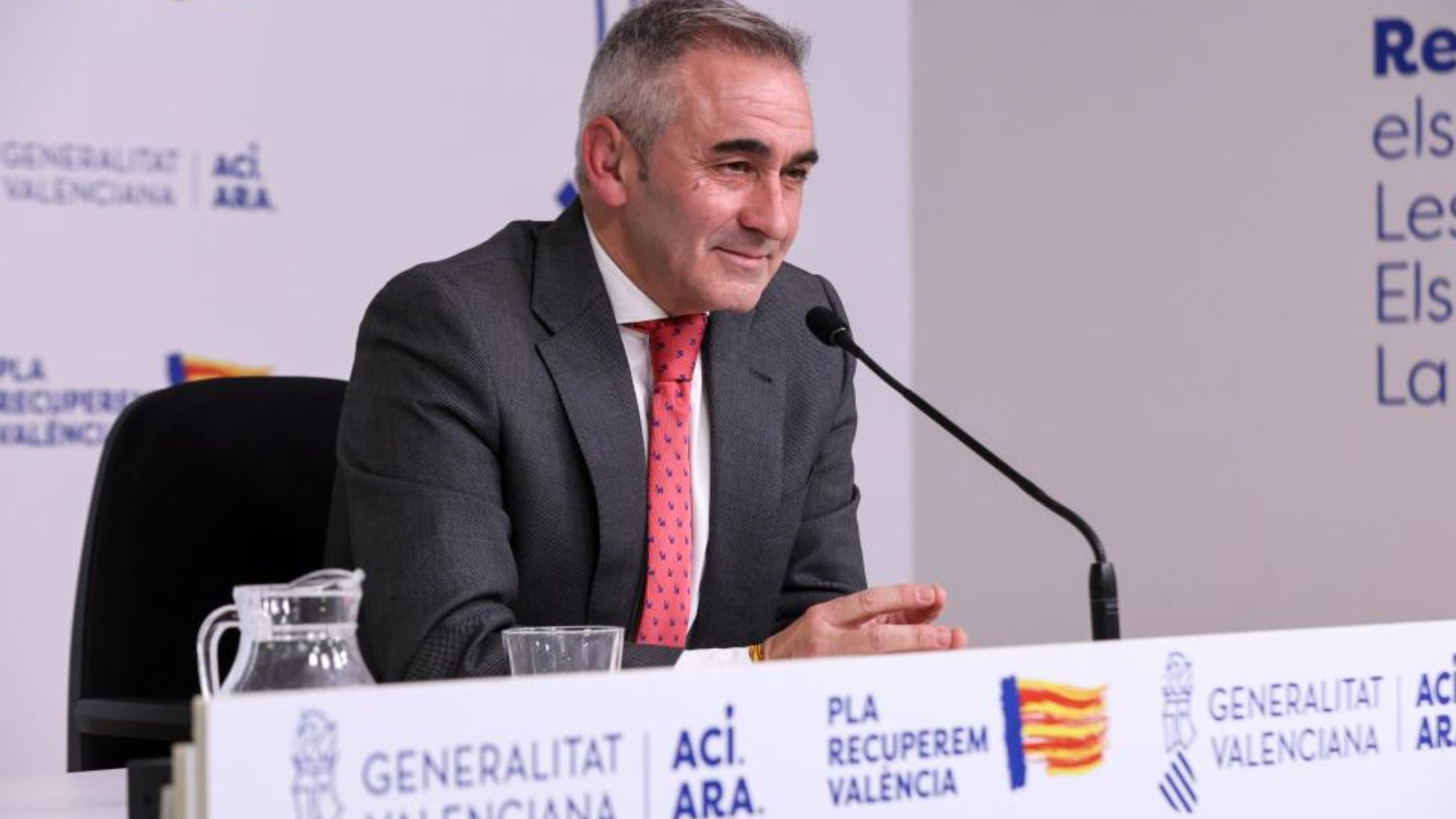 Miguel Barrachina, este jueves, en su estreno como portavoz del Consell de Pérez Llorca.