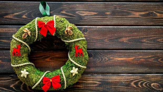 Adornos navideños corona