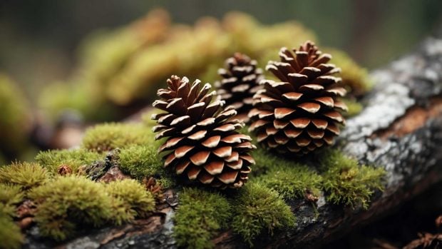 Adornos navideños musgo