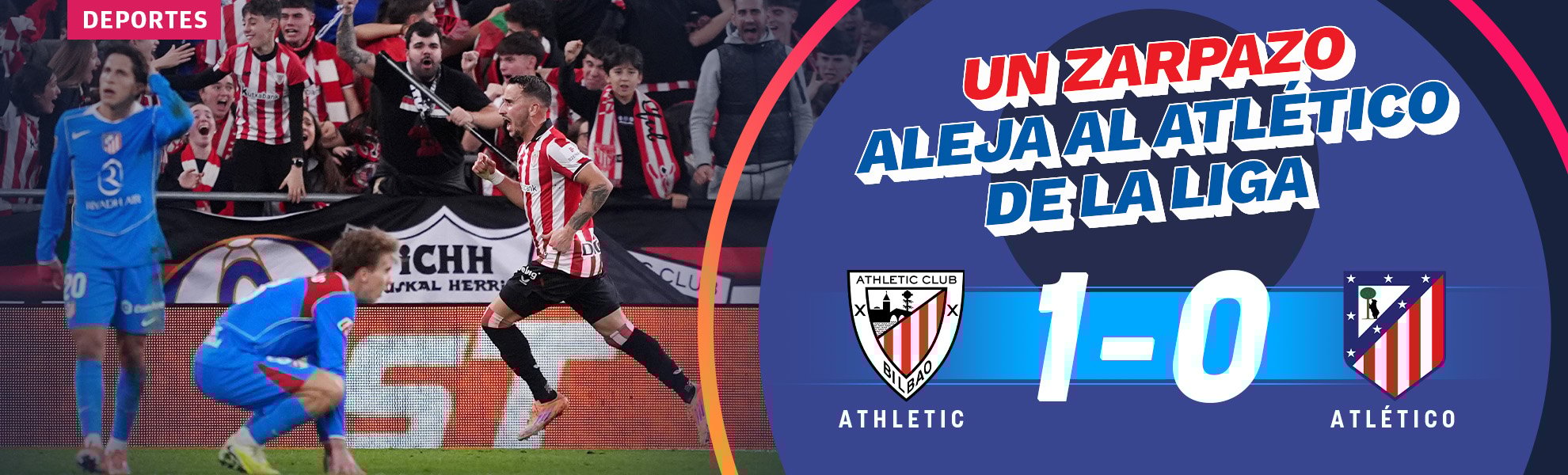 Un zarpazo del Athletic aleja al Atlético de la Liga
