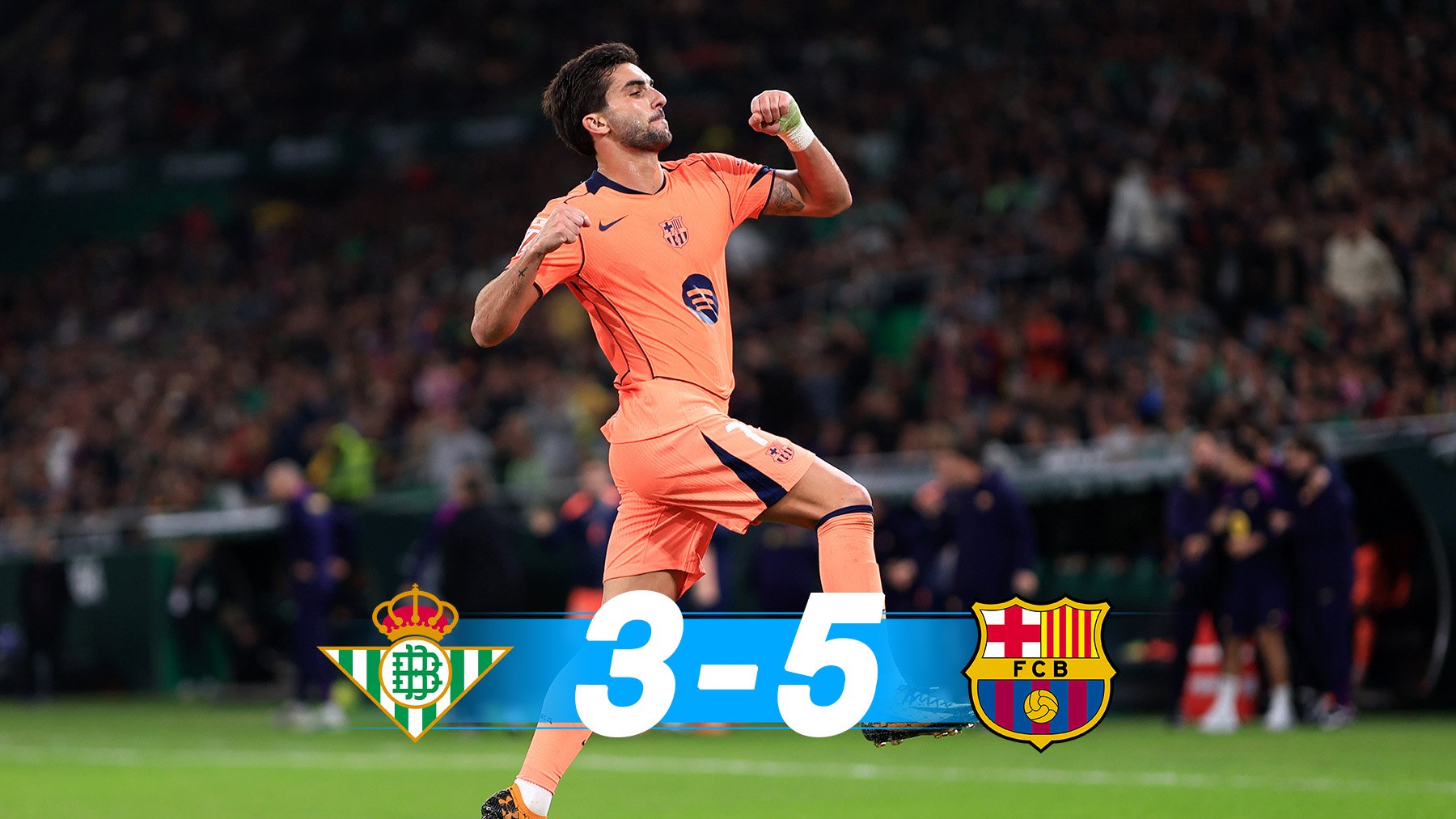 El Barcelona vuela en Sevilla con una manita al Betis