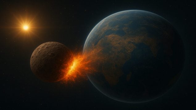 Origen de la Luna según los astrónomos, científicos confirman cómo se formó la Luna de la Tierra, el planeta que formó la Luna está dentro del Sistema Solar, Theia y el impacto con la Tierra que formó la Luna.