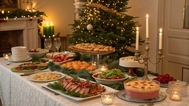 Mesa, Navidad, comida