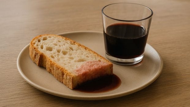 Merienda t&iacute;pica de los a&ntilde;os ochenta en Espa&ntilde;a, merienda de los ni&ntilde;os en los ochenta, merienda t&iacute;pica ochentera en Espa&ntilde;a, pan y vino para merendar en Espa&ntilde;a.
