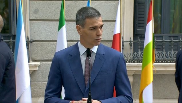 Sánchez no admite preguntas de la prensa en su comparecencia por el Día de la Constitución