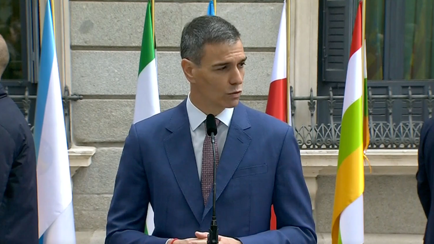 Sánchez no admite preguntas de la prensa en su comparecencia por el Día de la Constitución