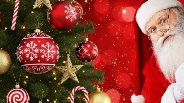 Las luces rojas de Navidad