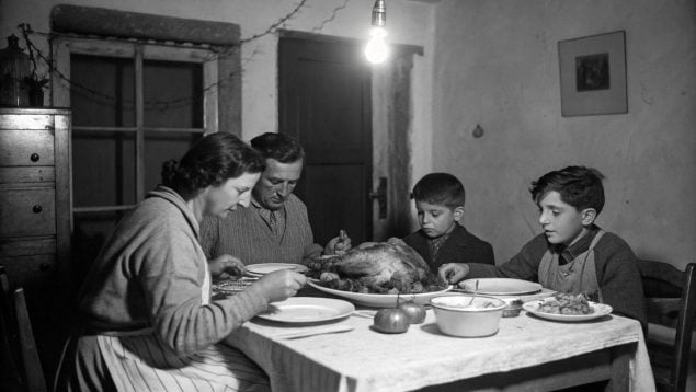 Cena, Navidad, Posguerra, comida