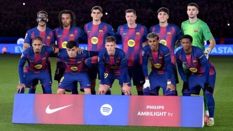 El 11 del Barcelona contra el Atlético. (Getty)