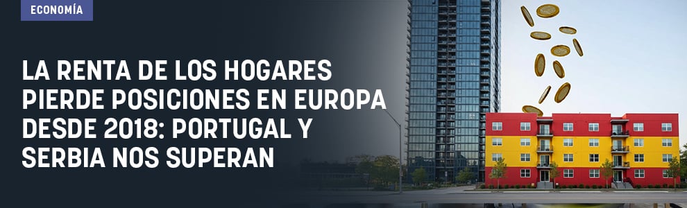 La renta de los hogares pierde posiciones en Europa desde 2018: Portugal y Serbia nos superan