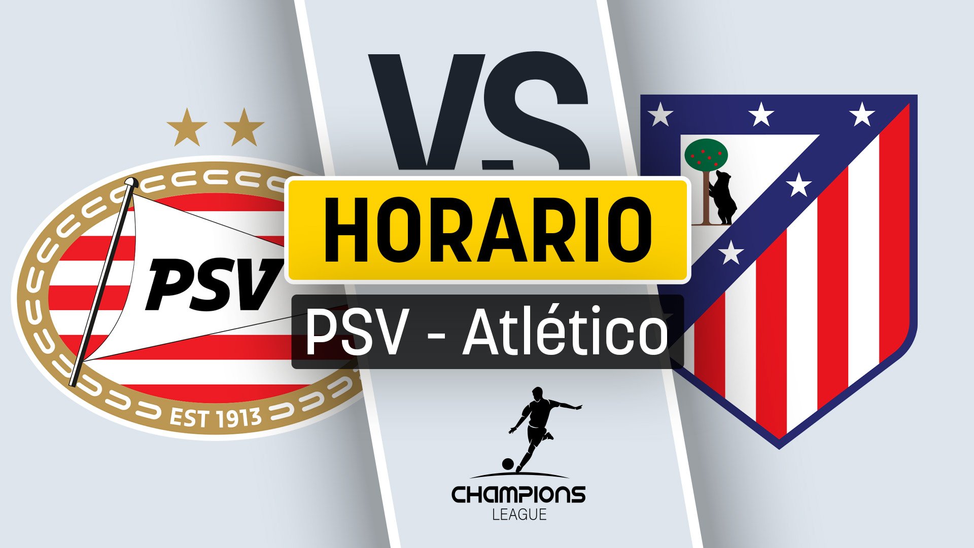 Horario del PSV - Atlético de Madrid y dónde ver en directo y en vivo online gratis por TV el partido de Champions League