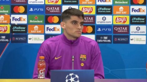 Gerard Martín en rueda de prensa. (FC Barcelona)