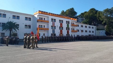 Acto castrense en el Acuartelamiento Jaime II de Palma por la Inmaculada Concepción.