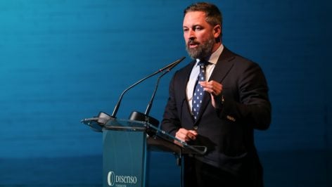 Abascal, en un acto de la Fundación Disenso. (EP)