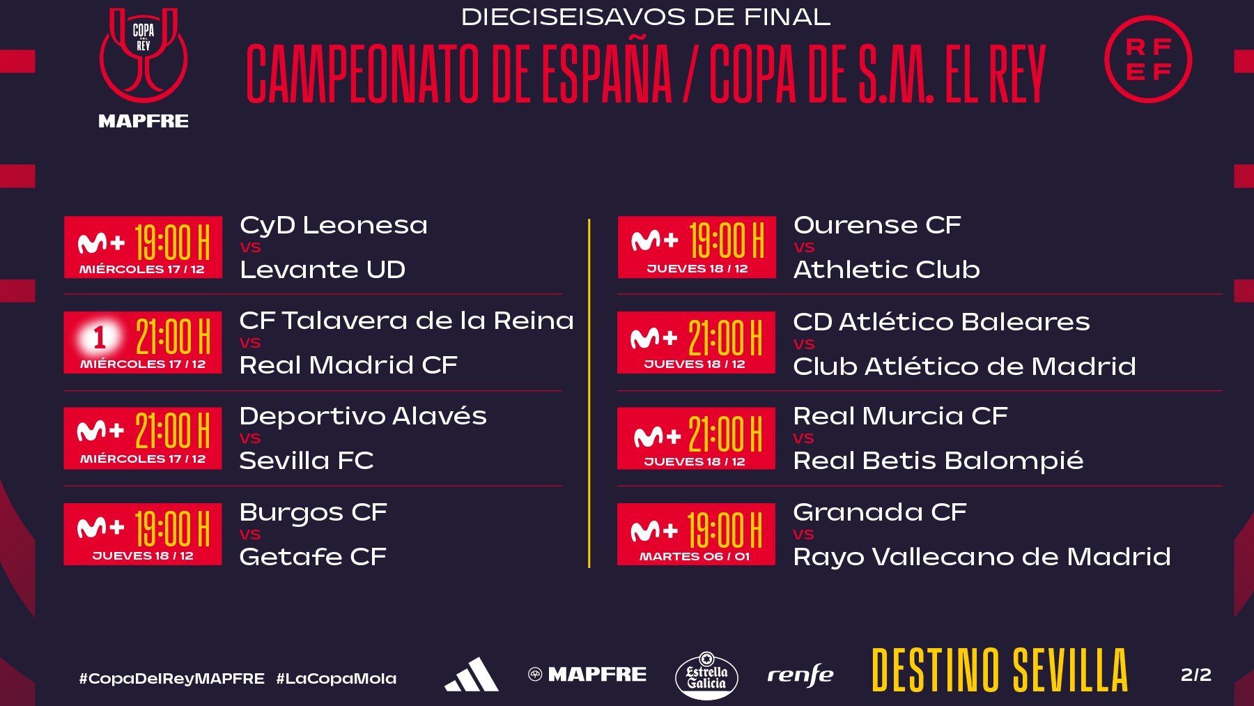 Ya hay horarios para el Depor-Mallorca y el At.Baleares-Atlético