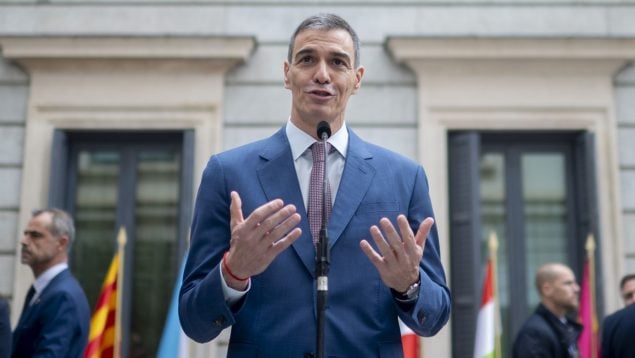 El presidente del Gobierno, Pedro Sánchez, durante el acto institucional por el Día de la Constitución, en el Congreso de los Diputados, a 6 de diciembre de 2025