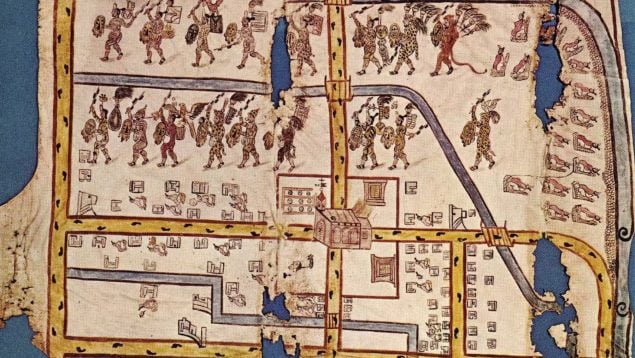Mapa de Popotla, códice medieval, México