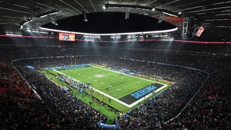 Imagen aérea del Allianz Arena durante un partido de la NFL. (EP)