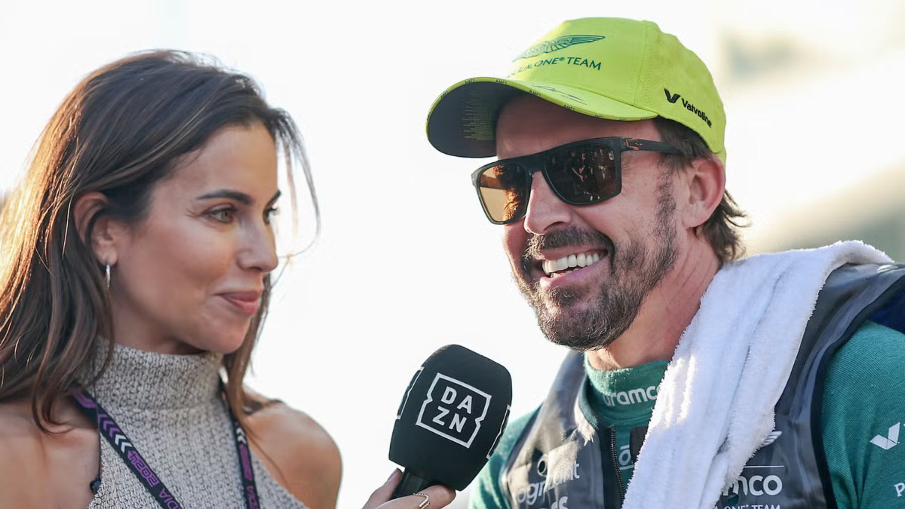 Melissa Jiménez y Fernando Alonso.