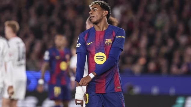 Lamine Yamal, en Barcelona-Eintracht. (Europa Press)