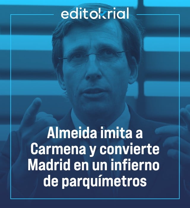 Almeida imita a Carmena y convierte Madrid en un infierno de parquímetros