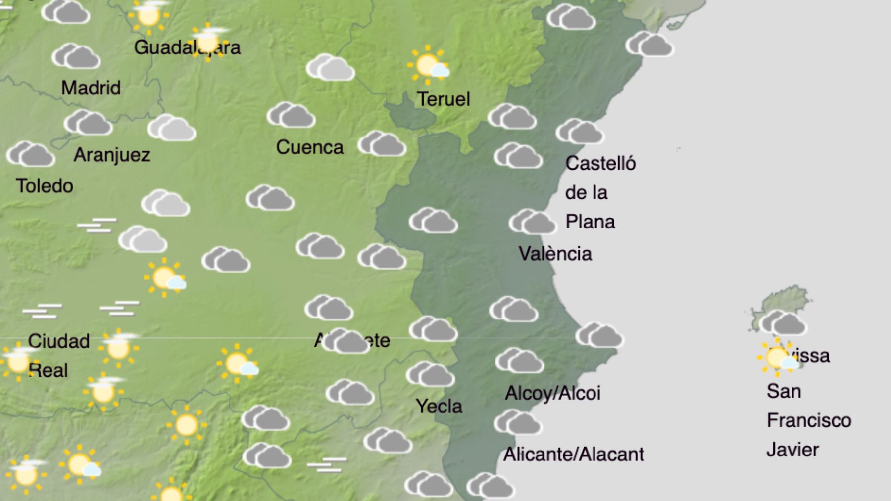 La AEMET confirma lo peor: heladas, lluvias y temperaturas en descenso en la Comunidad Valenciana