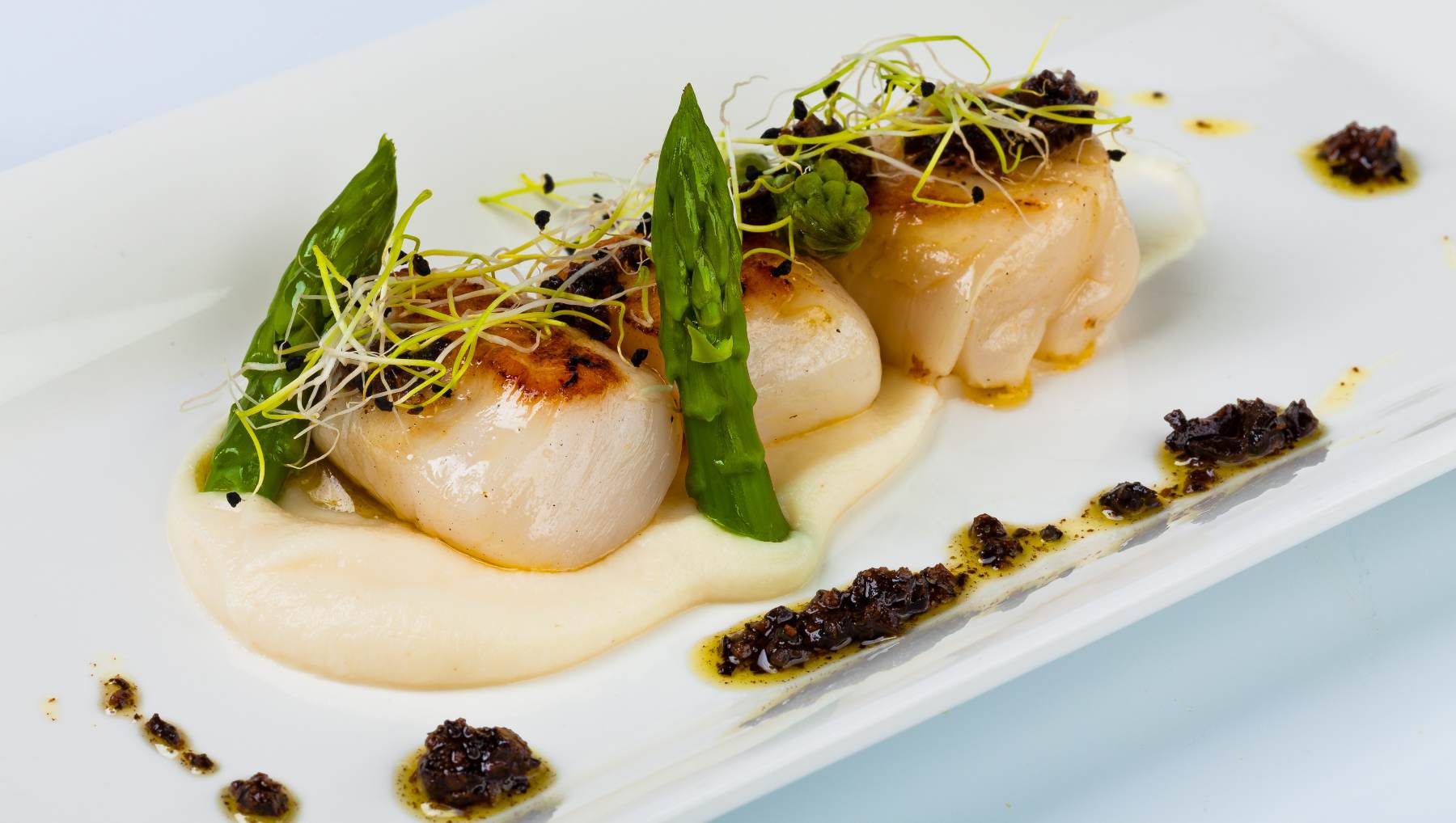 Vieiras a la plancha.